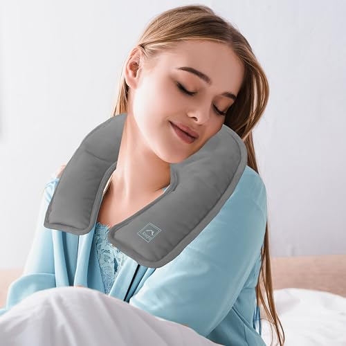 Knight Rechargeable Neck & Shoulder U-Design Electric Hot Water Bottle - Pain Relief Hot Pack, Portable Therapy for Men & Women, Ideal Winter Gift - Grey