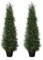 Fopamtri Piante Finte da Interno Cedro Artificiale 120cm Piante Artificiali Cipressi in Vaso Resistente Agli UV per Soggiorno Giardino Anteriore Decorazione (2 Pezzi)