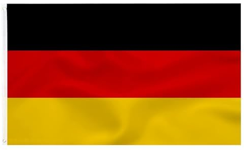 Qualis Deutschland Flagge 90cm x 150cm - Deutschland Fahne, Deutschland Fanartikel, EM 2024 Fan Flagge, Leichtgewicht Flagge, Party Bar Deko, Fußball WM Euro Olympische - 100% Polyester