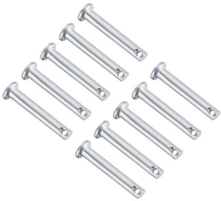TA-VIGOR 10pcs 5 x 30mm Clevis Pins Single Hole, Zinc-Plated Steel Flat Head Link Hinge Pin Fastener for Mechanical Linkage, Ship Rigging, Fixed Parts