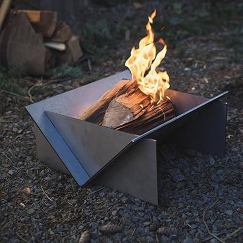 Foyer portatif pour Le Camping, Bols de brasero d'extérieur, brasero d'extérieur en métal Robuste pour l'extérieur, foyers à Bois, Grand feu de Joie pour Patio, Jardin, Pique-Nique, Barbecue