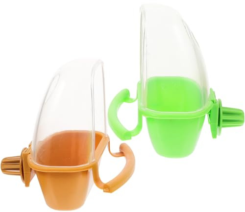 Garneck Mangiatoie per Uccelli da Gabbia in Plastica 2 Pezzi Grande Capacità, Robusta e Versatile, per Alimentazione in Gabbia