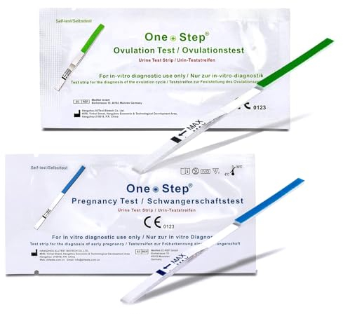 One+Step Vorteilspaketpaket 25 x Ovulationstest und 5 x Schwangerschaftstest - Fruchtbarkeitstest für Frauen - Ovulationstest für Eisprung Schwangerschaftstest Frühtest