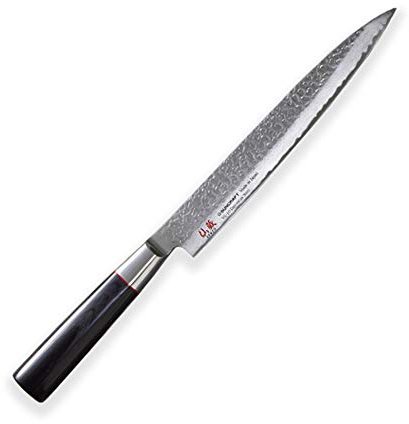 Suncraft Senzo Classic Sashimi - Coltello da Affettare Giapponese Sashimi/Coltello da Cucina Professionale & 33 Strati Giapponesi vg-10 Acciaio di Damasco & smussatura Doppia & Lunghezza Lama 210 mm