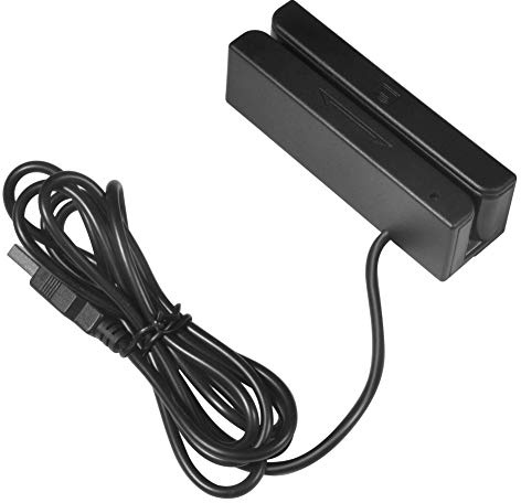 Nikou Credit Card Reader, USB Credit Card Reader,MSR580 Magnetic Strip Card Reader 3 Tracks Mini Mag Hi-Co Swiper 1 Pack