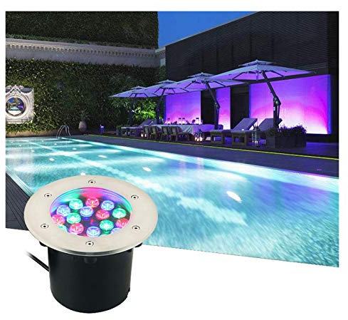 Foco LED Subacuático Incrustado Foco Piscina 12V IP68 Impermeable Acero Inoxidable Luces Led Sumergibles En Agua Estanque, Piscina, Iluminación Subacuática (Color : White Light, Poder : 3W)
