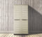 Dmora - Avelgem Outdoor-Garderobe, Mehrzweck-Balkongarderobe, 2-türiger Besenschrank, 100 % Made in Italy, 70 x 47 x 178 cm, Beige und Braun, gestreifte Oberfläche