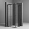 Duschkabine 80x80 cm Schwarz Schiebetür Eckeinstieg Duschkabine mit Schiebetüren 6mm ESG Glas Duschschiebetür Eckeinstieg Duschabtrennung Duschwand Höhe 185cm