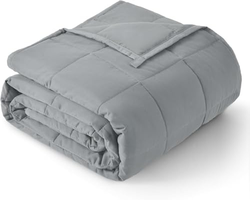 Topblan Manta con peso para adultos de 12 libras, suave, refrescante, transpirable, manta pesada para dormir, lavable a máquina, manta pesada con cuentas de vidrio para verano, sofá cama, 48 x 72