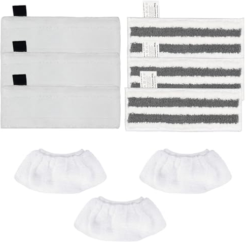 ZJRung 9 Stück Original Ersatz-Mikrofaser-Tuchset Kompatibel Bodentücher für Kärcher Dampfreiniger SC1 SC2 SC3 SC4 SC5 SC6 SC7 SV7