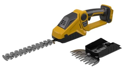 Taille-haie et cisaille à Gazon sans Fil 2 en 1 Compatible avec Dewalt 20V Batterie, 150W Cisaille à arbustes électrique 90° réglable avec 2 Lames pour Couper Les arbustes et l'herbe (sans Batterie)
