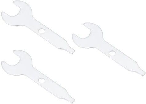 YINETTECH 3 st hylsnyckelnyckel rostfritt stål 9,5 mm öppen ände mutternyckel längd 57 mm kompatibel med D-remel kompatibel med hantverkare kompatibel med däckare