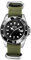 GAROZATION Modische Herren-Armbanduhr mit Mesh-Armband Quarz Sportuhr Business bequemes Nylonarmband Dunkelgrün