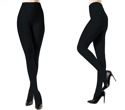 Carnavalife Medias Panty para Mujer Adulta con Doble Refuerzo en Entrepierna, Colores Vibrantes Ajuste Cómodo y Suave, Ideal para Toda Ocasión (FR/ES, Letras, L, XL, Regular, Regular, NEGRO)
