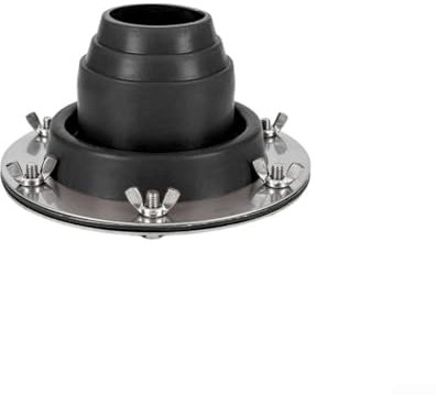 Yhenlovtt Kit de campana para chimenea de tienda de campaña, cubierta de silicona resistente al calor, se adapta a estufas de camping, 4,5-10 cm de diámetro (B)