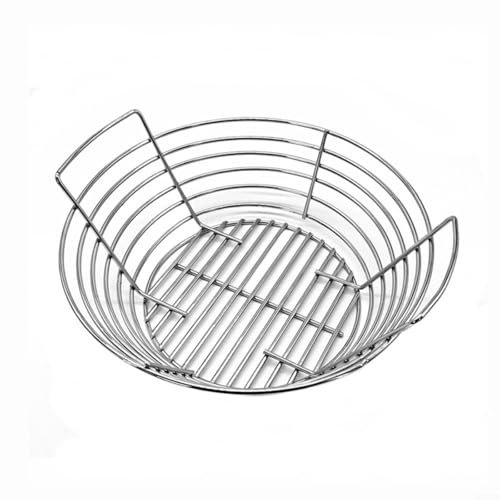 Puupaa Panier à charbon de bois en acier inoxydable avec cloison pour barbecue, plateau de barbecue extérieur, facile à nettoyer, 36,3 x 14,5 cm