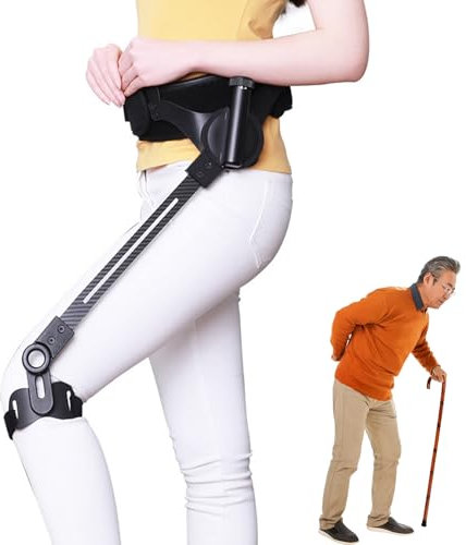 Bionic Body Aids Leggeri,Allenamento per Camminare Sulle Gambe Ausili,Ausili per la Deambulazione per la Potenza del Corpo,Regolazione Della Forza a 3 Marce,Adatto Agli Anziani(Gamba Sinistra)(Size:m)