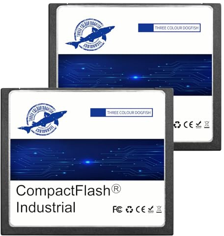 Dogfish 2GB 2Pack Compact Flash Speicherkarte Hochleistungsfähige Industrie CF Typ I Karte FAT16 für Industrieausrüstung und Vintage-Digitalkameras