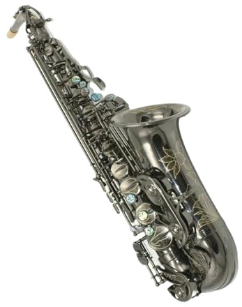 Professionell Saxofon Professionell Svart Förnicklad Altsaxofon Med Gravyr
