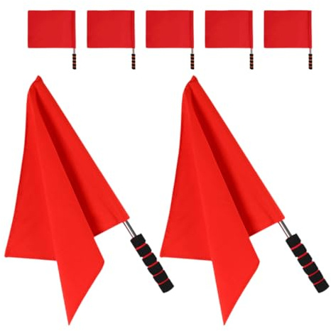 NOLITOY Set 7 Bandiere Per Arbitri Sportivi: in Con in, Protezione Angolare Per, Per Calcio, Pallavolo Americano.
