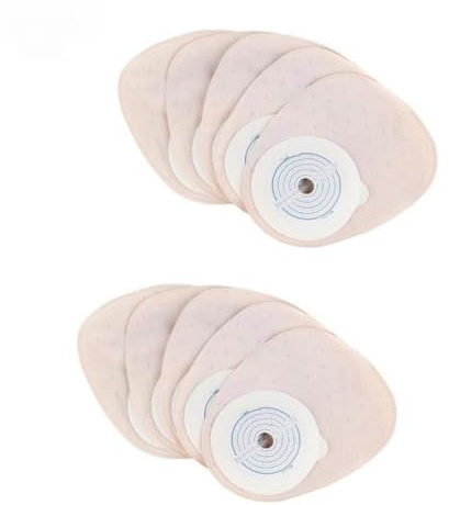 YUMILI Sacchetti per colostomia, 10 sacchetti monouso per stomia con colla idrocolloide delicata sulla pelle, sacchetto trasparente e autosigillante per ridurre il rischio di perdite