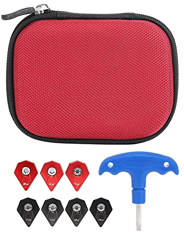 Dam Skerisi Llave para Cabezales de Palos de Golf portátil con 7 Tornillos de Peso, Kit de Herramientas Ajustables para el Peso del Swing, Accesorio de Acero Inoxidable para Palos de Golf para
