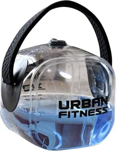Urban Fitness Hydro Inertia Kettlebell, Inflatable Water Filled Training Weight with Foot Pump, Portable Functional Strength and Core Workout