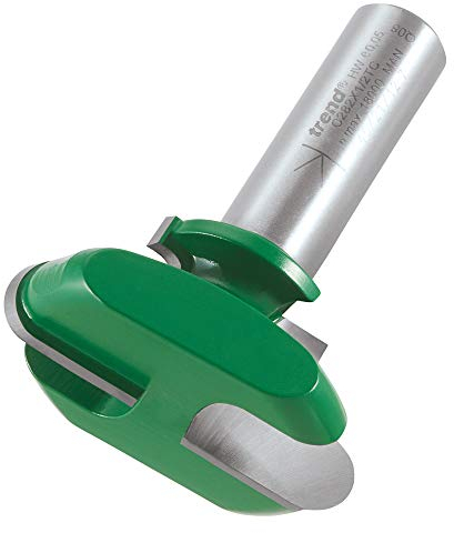 Trend CraftPro Drawer Pull Router Cutter Bit, 1/2 Inch Shank, 45mm Cut Diameter & 5mm Cut Radius, Tungsten Carbide Tipped, C282X1/2TC, Black