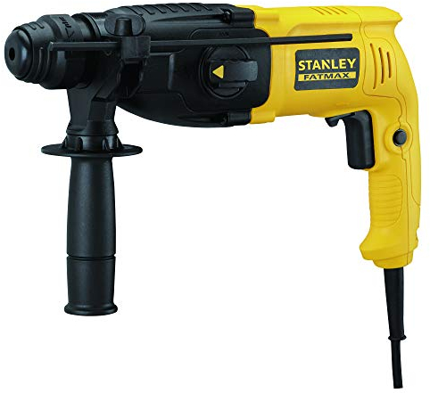 Stanley FATMAX Marteau combiné SDS-Plus 750W 2,2 Joules 3 Modes Livré Avec Burin + Foret + Poignée + Malette SFMEH200K-QS