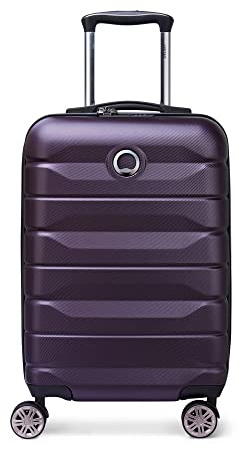DELSEY Paris - AIR Armour - Valise Cabine Rigide Extensible - 55x35x26 cm - 42 litres - S - Violet Foncé
