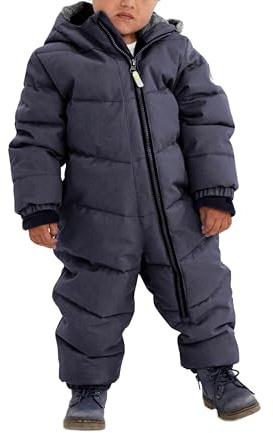 Killtec Skioverall Kinder Twinkly MNS ONPC B - Overall in Daunenoptik - Schneeanzug mit Kapuze - Winteranzug mit flauschigem Innenfutter, dunkelnavy, 74/80