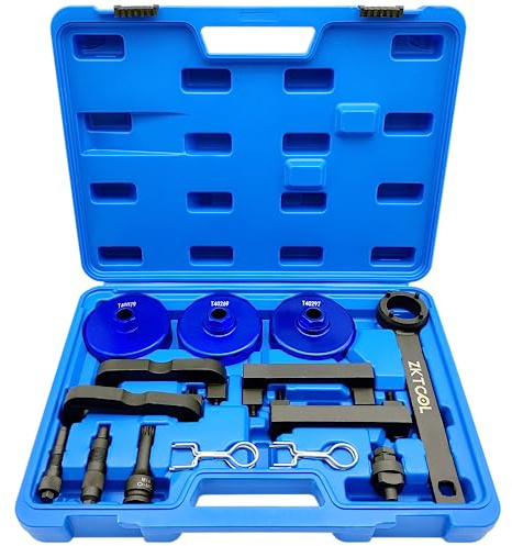 ZKTOOL Engine Camshaft Alignment Locking Timing Tool Kit Compatible with Audi VW 2.0, 2.4, 2.8, 3.0T, 3.2, 4.2, 5.2 Engine A4 A6 A6L A8 Q5 Q7 R8 Porsche 3.0T Engine, T40133, T40070, T10355, T40058