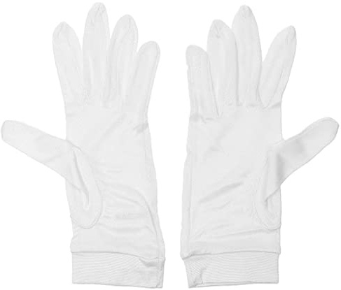 jojomis Guanti di seta pura 100% Guanti termici delle donne delle signore dello sci interno del guanto di guida, Bianco, taglia unica