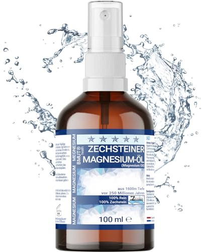 100ml Magnesiumöl Spray | 100% Zechstein | Für Haut Massage Sport & Muskel Entspannung | Sprühflasche Magnesium-Öl