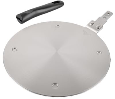 LDHHYH Piastra Adattatore a Induzione 24 cm Con Manico Rimovibile, in Acciaio Inox per Piano Cottura