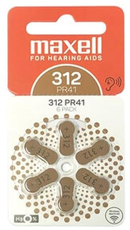 Pilas para audífonos A312, Tipo Aire-Zinc, Que proporcionan energía confiable y Duradera para Dispositivos auditivos.