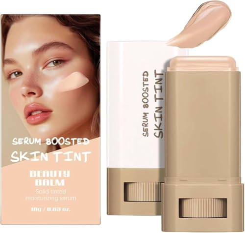 Foundation Stick Beauty Balm Serum Boosted Skin Tint, Verwendung als Kontur, Rouge, Highlight, Getönter Gesichtsstift für natürlichen Teint, Porenverfeinerung und Hydration (4#, 1)