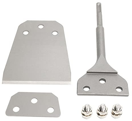 4inch Floor Scraper Bit, Heavy Duty Flooring Removal Tool, Spring Steel Scraper Chisel Bit with Round Handle for Glue, Adhesive, Tile Removal, Compatible with, Electric Hammers