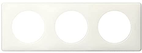 LEGRAND | Plaque De Finition Céliane, Collection Laqué Blanc, 3 Postes, Montage Horizontal Ou Vertical, Design Épuré Pour Intérieur Moderne
