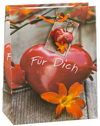 TSI Geschenktüten FÜR DICH, 3er Packung, Größe: Mittel (HxBxT 23 x 18 x 10 cm), Art. Nr. 82015-2