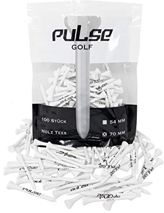 Premium Holz Golf Tee - 100 Stück (Weiß, 54) …