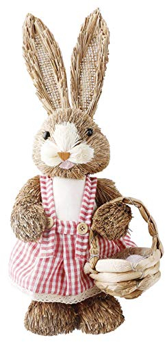 VKTY Conejito de Pascua de Paja de pie Conejito de pie Paja Conejo de Pascua Simulación Conejo para Pascua Decoración