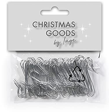 Inge S-Haken Christbaumschmuck Silber 100 Stück