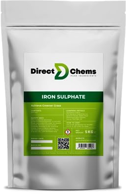 Iron Sulphate (Damp Grade) Gardening, 5 KG, Promote Greener Grass, Soluble in water, Lawn Conditioner, Fertiliser