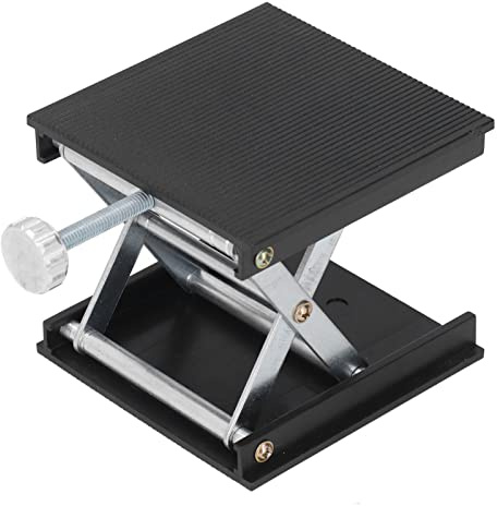 Supporto per Jack Laboratorio Ascensore Tavolo Tavolo Elevatore Laboratorio Piattaforma di Sollevamento Laboratorio in Lega di Alluminio Supporto per Sollevamento Sollevatore da(Nero)