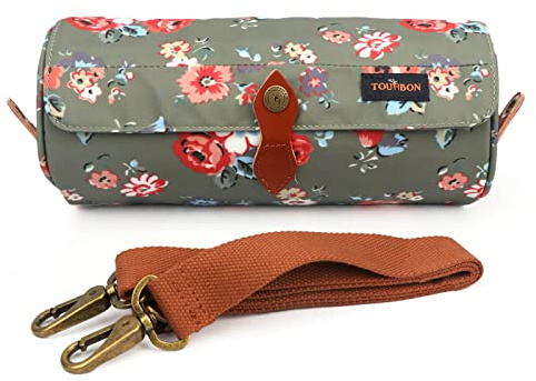 TOURBON Sacoche de Guidon de Vélo Étanche - Poche Utilitaire pour Cadre de Vélo - Motif Fleuri