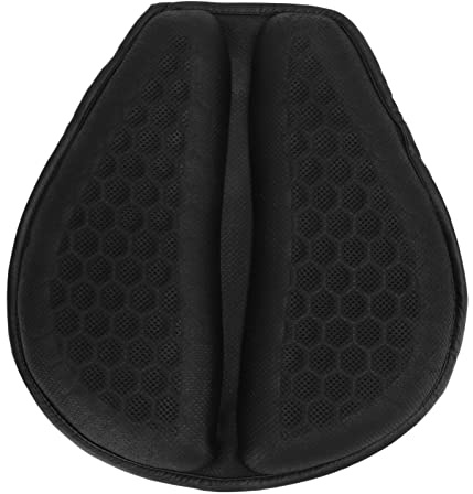 Leapiture Almohadilla de Asiento 3D para Pasajero de Motocicleta, Almohadilla Negra Impermeable de Malla Transpirable, Almohadilla Negra para Asiento Trasero con disipación de Calor para Motocicleta