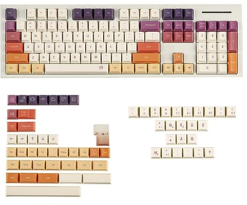 YMDK 1,7 mm dicke PBT-Tastenkappen für AZERTY-MX-Tastatur, 1,7 mm dick, PBT