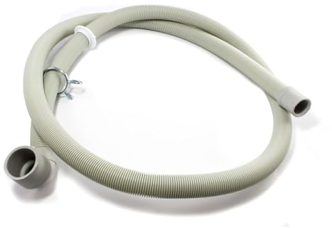 DEKAROX Tuyau de vidange 1,8 m 30/20 mm de diamètre coudé/droit pour Indesit Ariston C00054869 Whirlpool Bauknecht 482000022642 pour machine à laver et lave-vaisselle