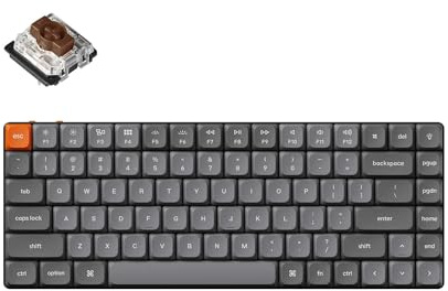 Keychron K3 Max QMK/VIA Kabellose Mechanische Tastatur, 75% Layout programmierbar, RGB LED, Gateron Brown Switch Hot-Swap, Aluminium-Rahmen Bluetooth/USB-C Gaming-Tastatur für Mac Windows Linux